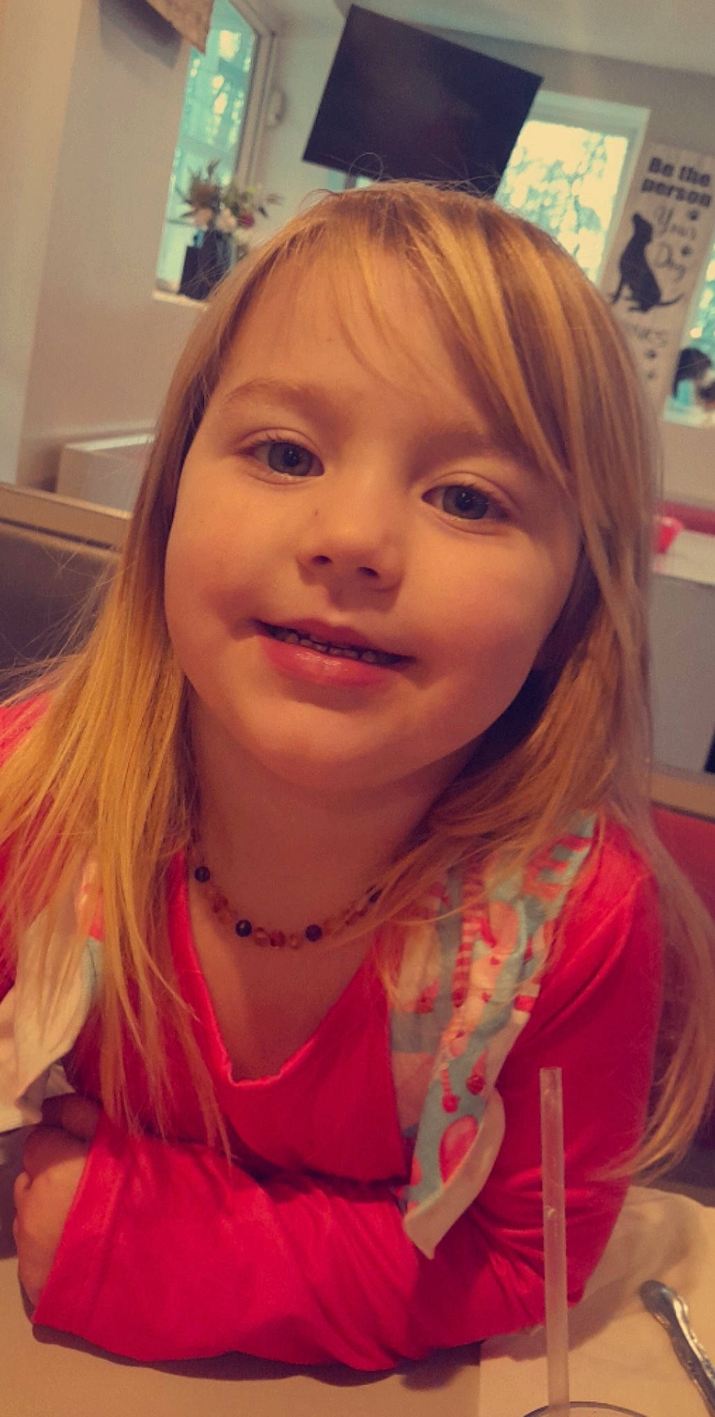 Charlene joined the competition — help win amazing prizes! bangs, cheek, ear, eyebrow, eyelash, face, forehead, hair, happy, iris, jaw, joy, layered_hair, lip, long_hair, mouth, nose, person, pink, skin