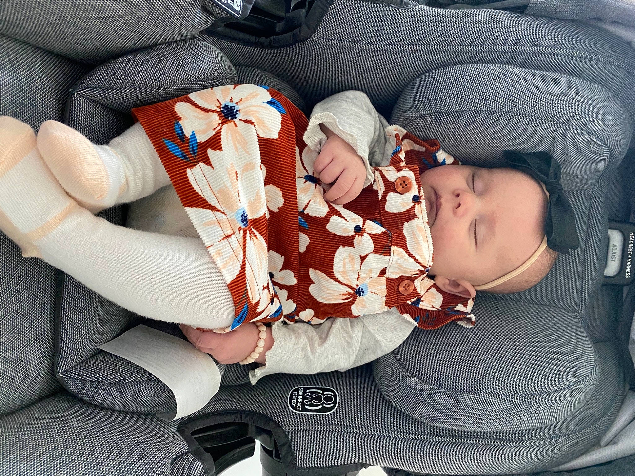 Tyleigh joined the competition — help win amazing prizes! arm, baby, baby_carriage, baby_in_car_seat, baby_products, baby_sleeping, baby_toddler_clothing, car_seat, child, comfort, facial_expression, finger, gesture, hand, human_body, lap, pattern, person, sitting, thigh
