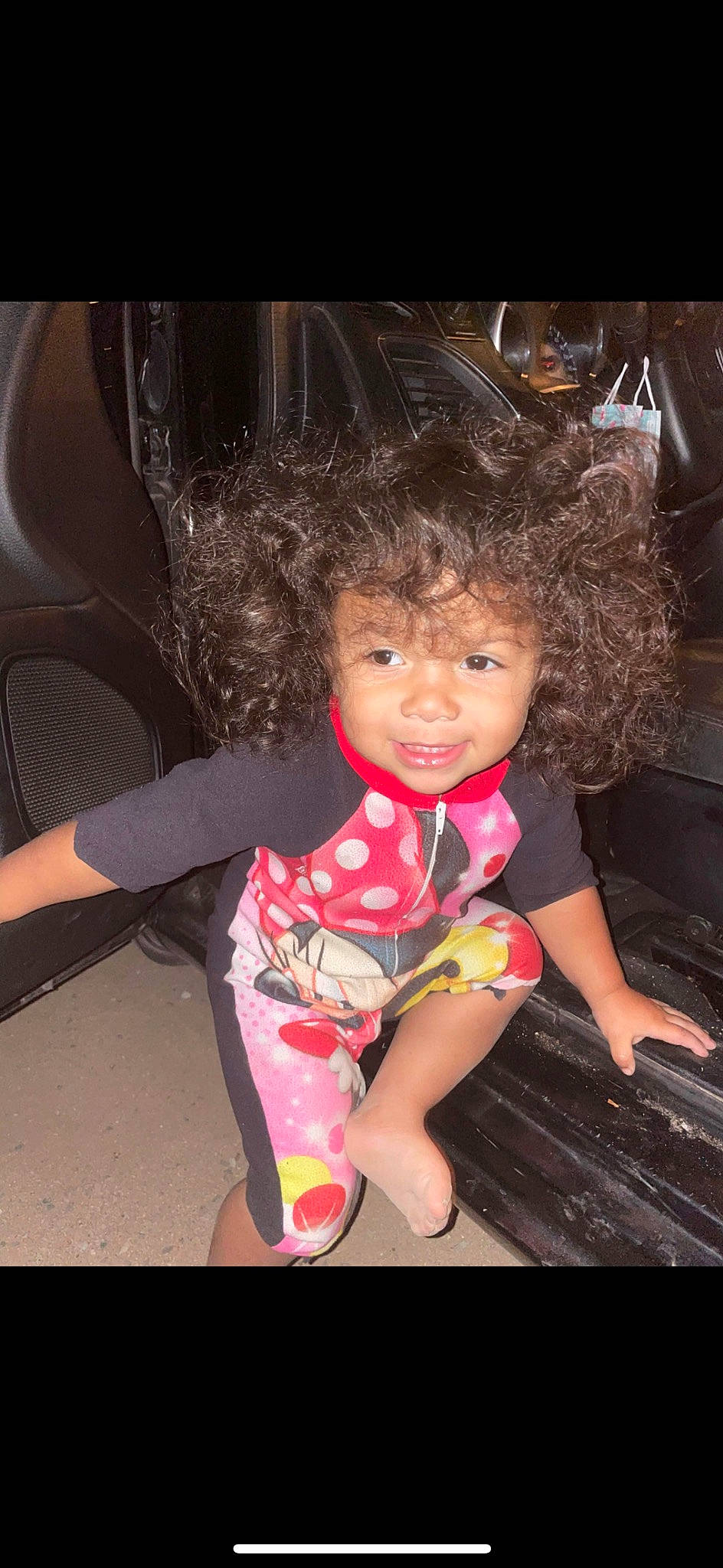 Janessa is registered to the contest to win money with this photo: baby_toddler_clothing, cheek, child, cool, flash_photography, flooring, fun, happy, human_leg, iris, leg, magenta, pattern, person, pink, play, sitting, skin, smile, thigh