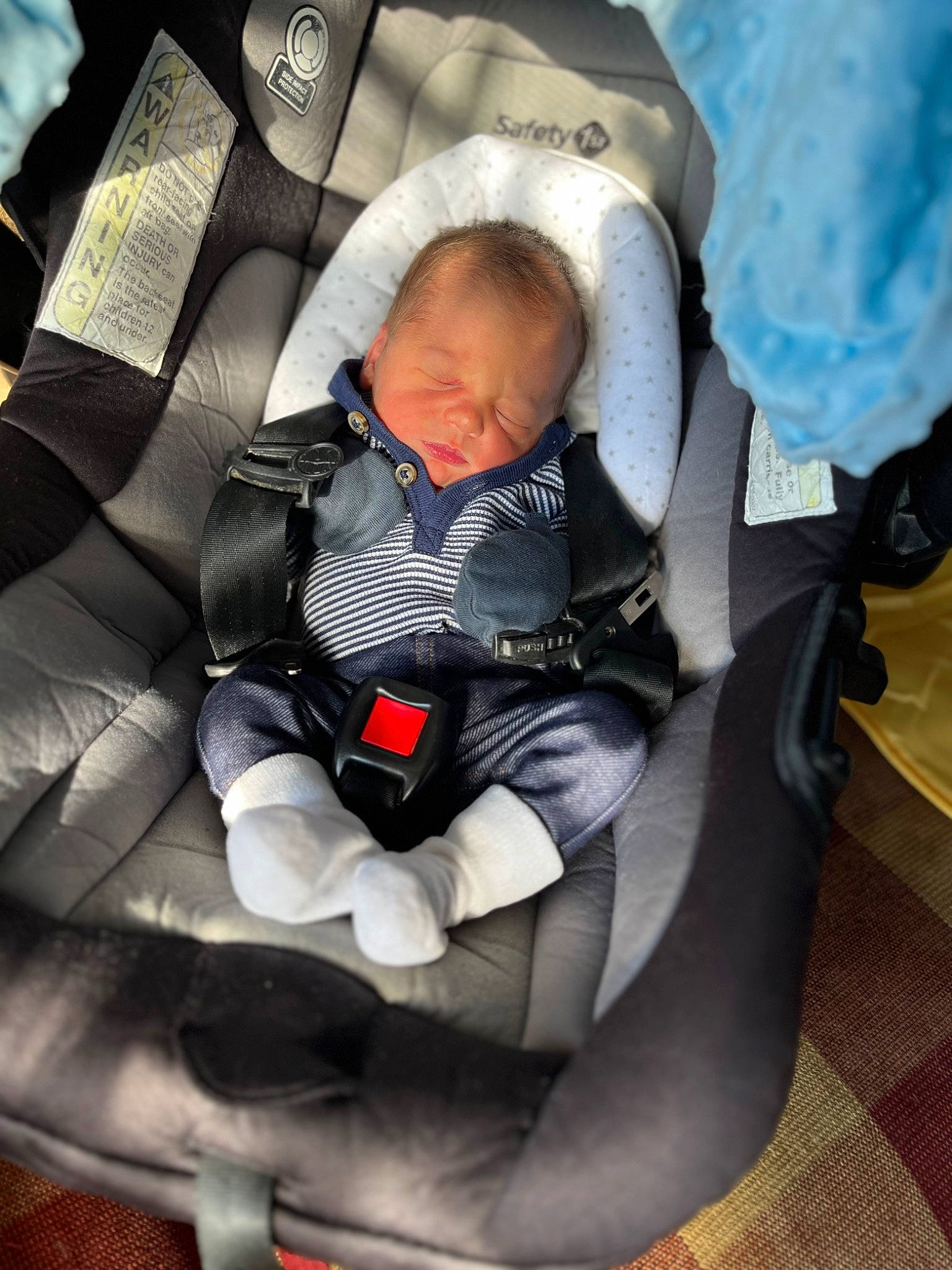 Jackson joined the competition — help win amazing prizes! auto_part, baby, baby_carriage, baby_products, baby_toddler_clothing, car_seat, carmine, child, comfort, electric_blue, lap, person, sitting, toddler