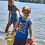 Chemsey a rejoint le concours — aidez-le/la à gagner de superbes lots ! child, boy, girl, water, lake, summer, outdoor, nature, smile, hat, shorts, tank_top, plush_toy, trees, sunlight, reflection, playing, casual_clothing, fun, daytime