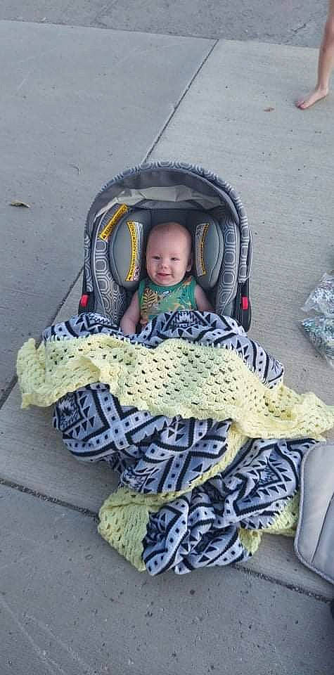 Allen joined the competition — help win amazing prizes! baby, baby_carriage, baby_products, baby_safety, baby_toddler_clothing, chair, comfort, face, fashion_accessory, fur, grass, head, headgear, linens, pattern, person, personal_protective_equipment, play, purple, sitting