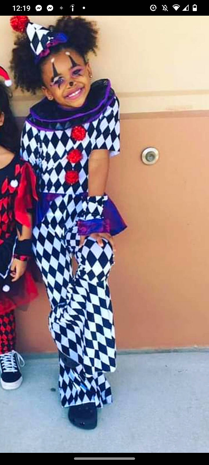 Sariah is registered to the contest to win money with this photo: blazer, collar, day_dress, dress, electric_blue, eyewear, fashion_design, formal_wear, happy, joint, joy, magenta, neck, one_piece_garment, pattern, person, shoe, sleeve, smile, sportswear