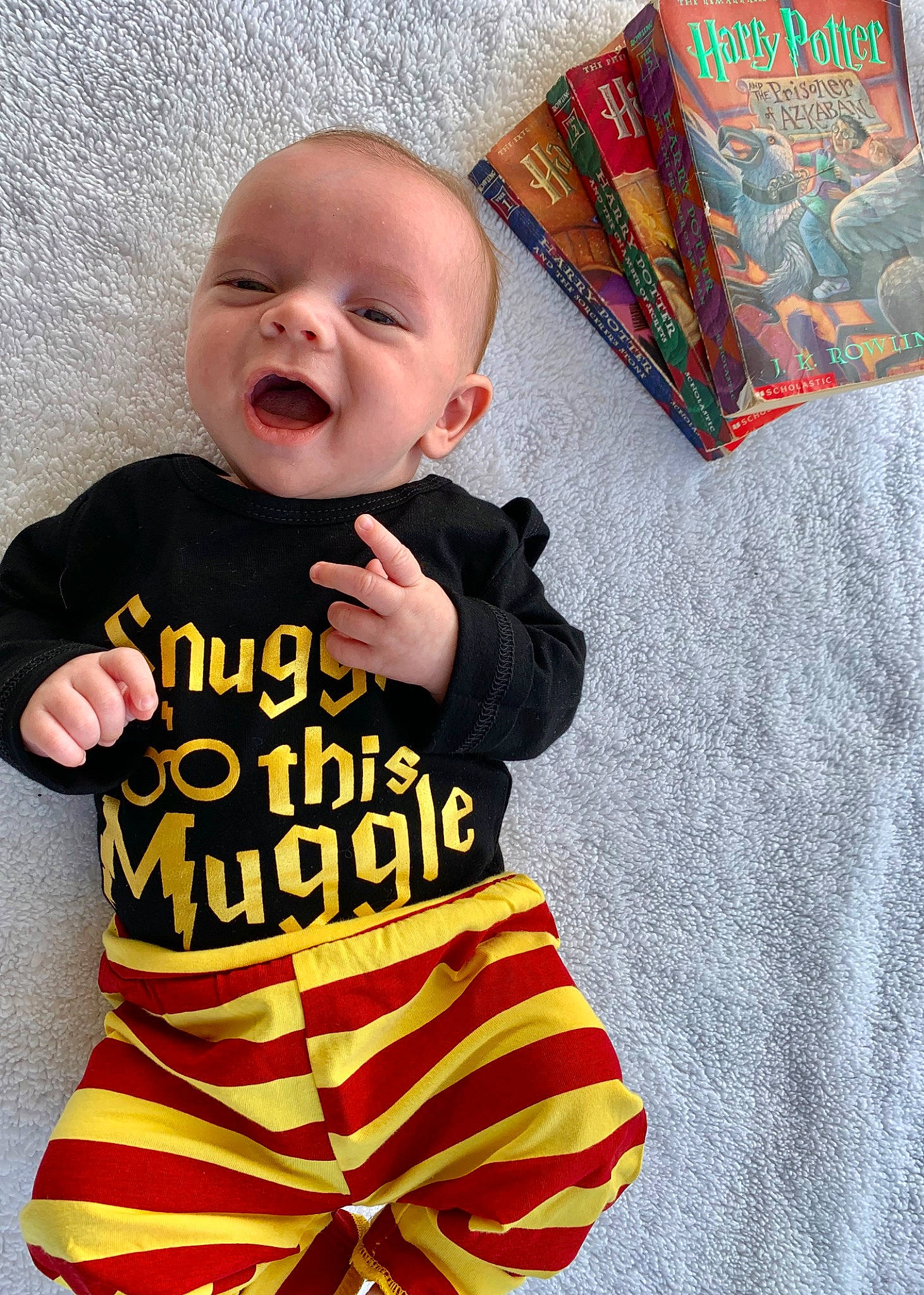 Kacey joined the competition — help win amazing prizes! baby, baby_products, baby_toddler_clothing, child, cool, fictional_character, happy, head, outerwear, person, photography, play, product, sleeve, t_shirt, textile, toddler, yellow