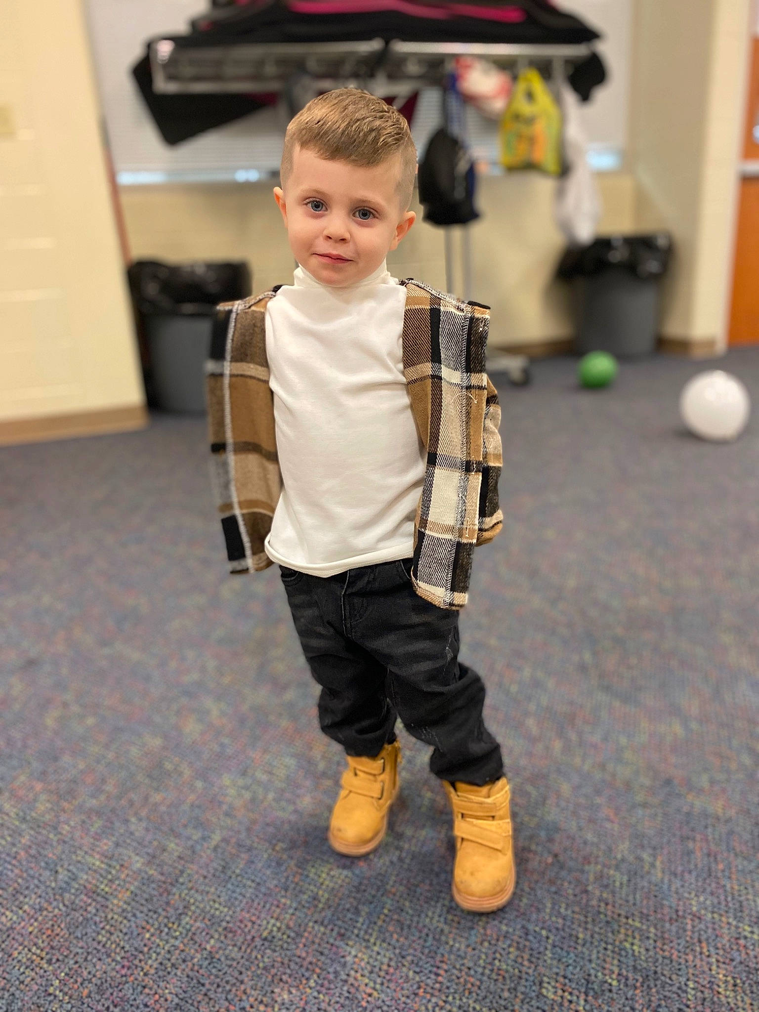 Draco joined the competition — help win amazing prizes! baby, bag, boot, child, denim, event, fashion_accessory, fashion_design, flooring, formal_wear, fun, fur, hardwood, luggage_and_bags, musical_instrument, person, room, sleeve, smile, toddler