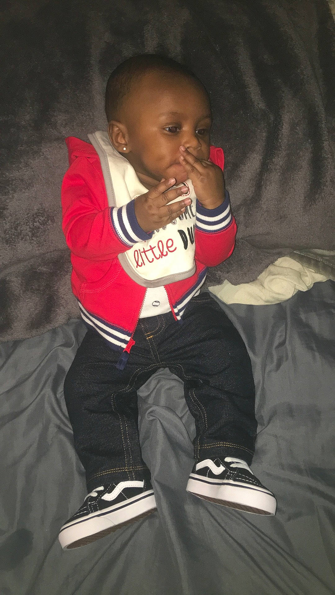 Zayden joined the competition — help win amazing prizes! black, boy, child, cool, fun, joy, person, product, red, t_shirt, toddler