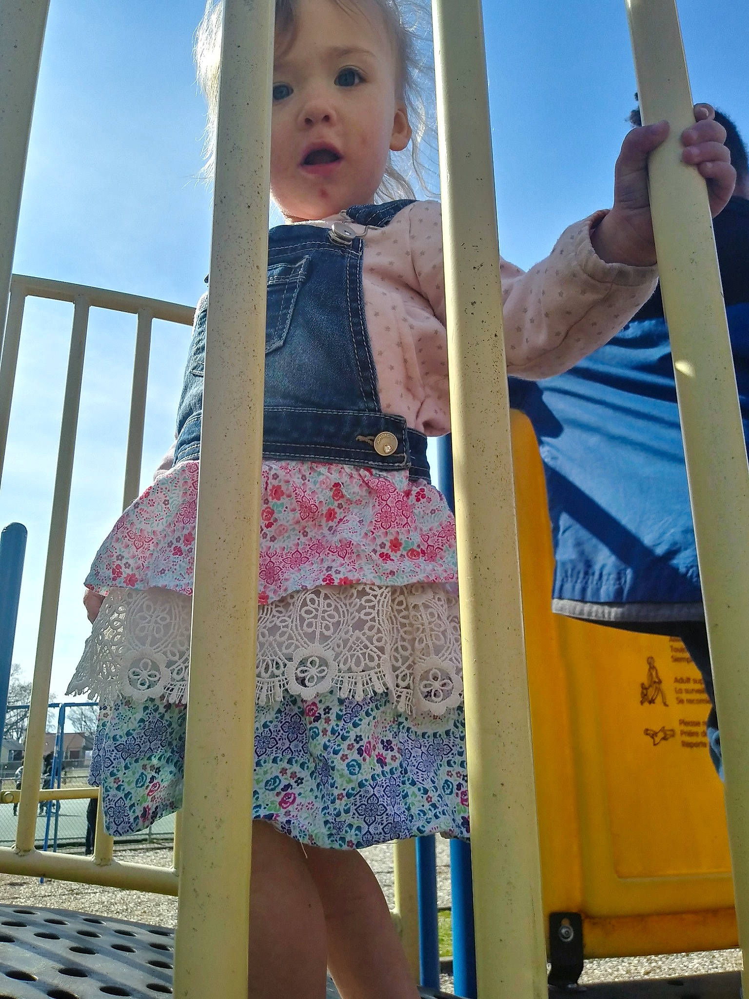 Chloe joined the competition — help win amazing prizes! child, fun, leg, person, playground, public_space, toddler, vacation