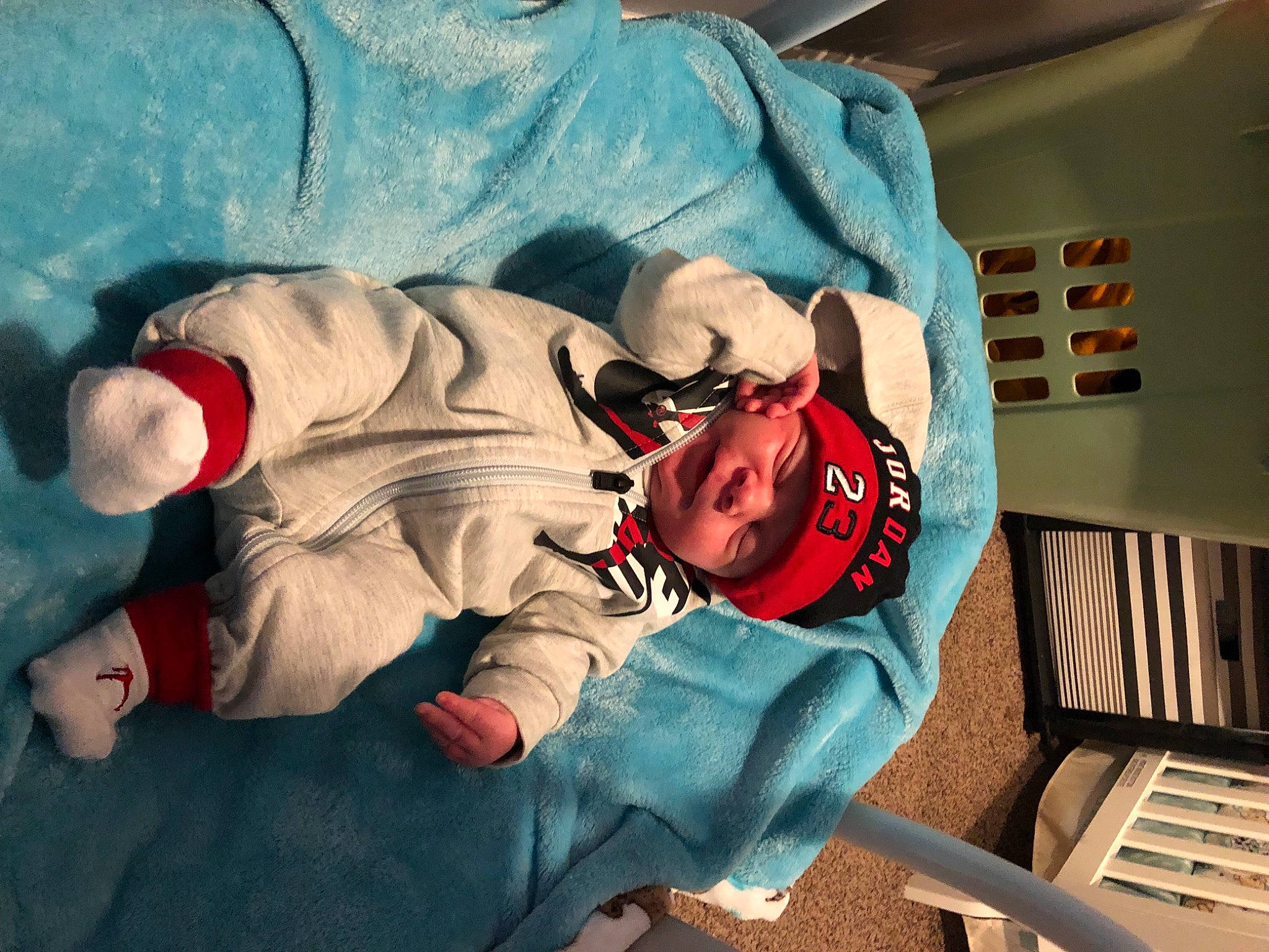 Diamond joined the competition — help win amazing prizes! baby, baby_products, baby_sleeping, baby_toddler_clothing, bedding, bedtime, carmine, child, comfort, fictional_character, fun, headwear, lap, linens, nap, person, room, sitting, sleep, stuffed_toy