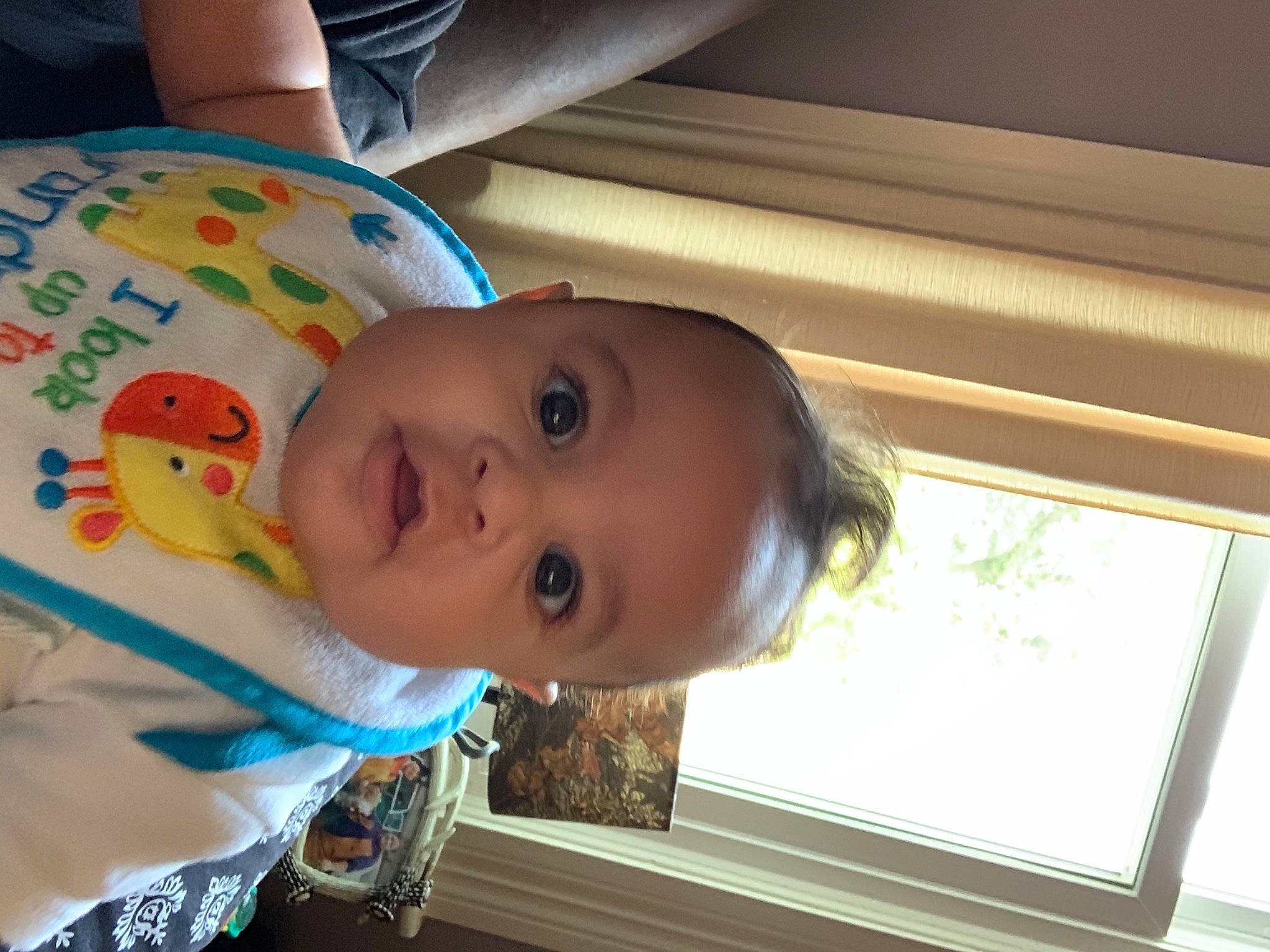 Damari joined the competition — help win amazing prizes! baby, cheek, child, mouth, nose, person, room, skin, smile, toddler