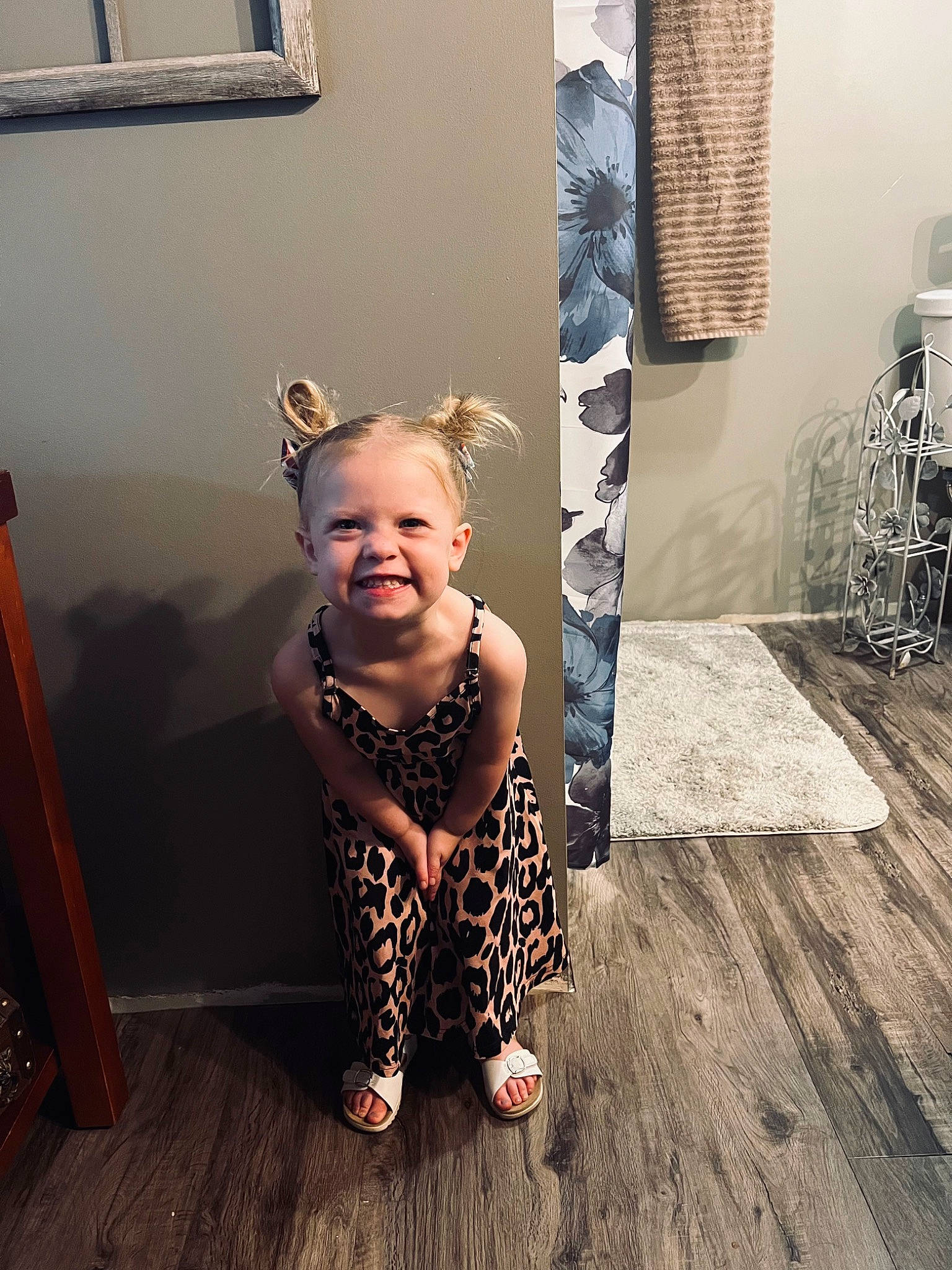 Sophia joined the competition — help win amazing prizes! baby, baby_toddler_clothing, child, dress, floor, flooring, foot, fun, happy, hardwood, house, jewellery, joy, pattern, person, sitting, smile, sunglasses, toddler, visual_arts
