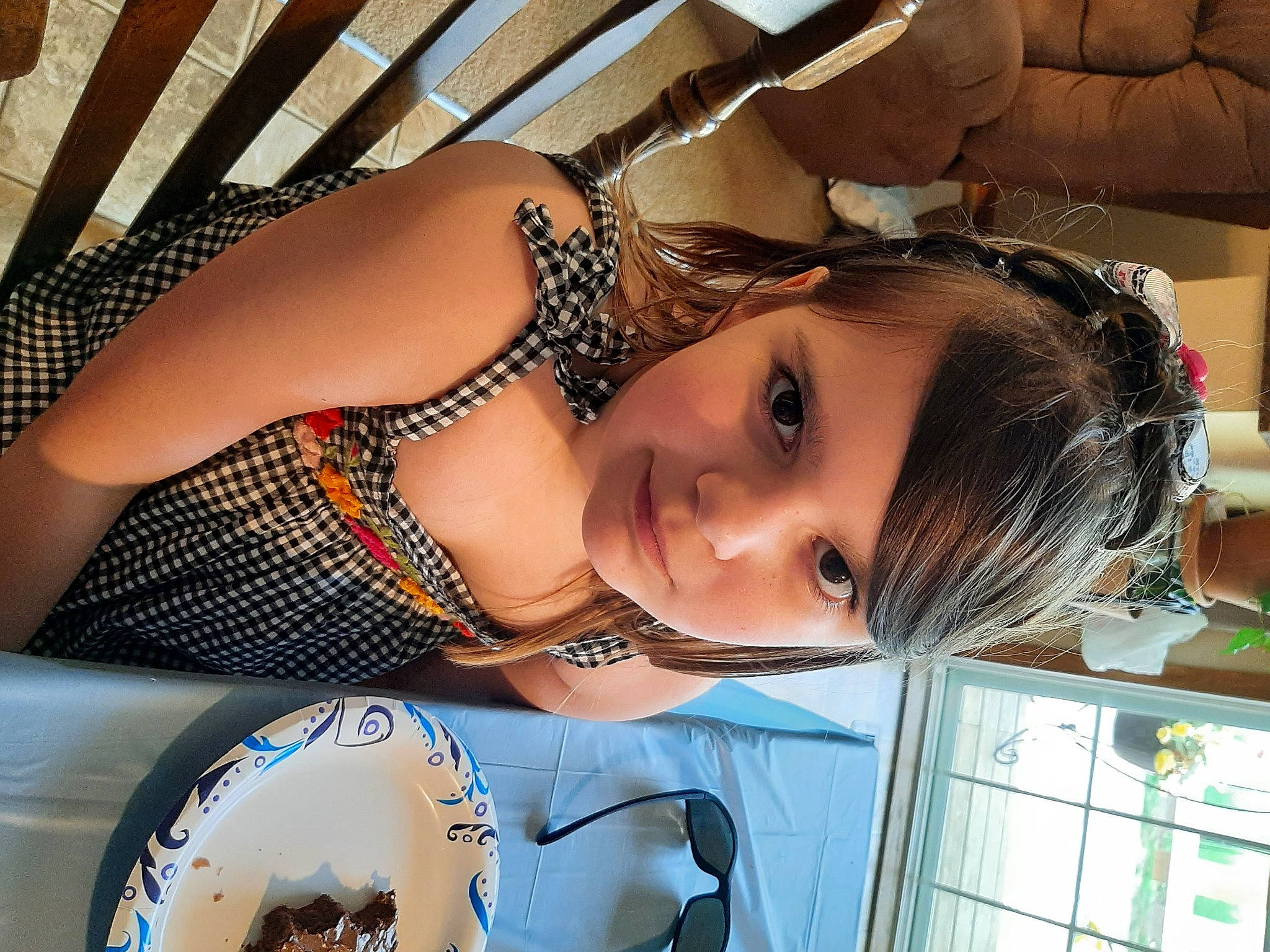 Karly joined the competition — help win amazing prizes! abdomen, black_hair, brown_hair, chest, cool, eyelash, eyewear, fun, hairstyle, happy, human_leg, japanese_idol, lip, long_hair, mouth, pattern, person, skin, thigh, trunk