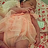 Zendaya joined the competition — help win amazing prizes! baby, sleeping, dress, headband, bed, blanket, hand, infant, cute, peaceful, soft, child, toddler, fabric, comfort, indoor, person, resting, clothing, skin