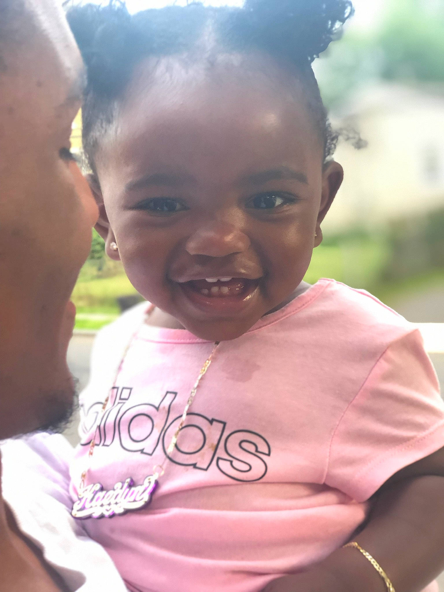 Kaedyn is registered to the contest to win money with this photo: cheek, child, face, facial_expression, forehead, happy, head, joy, lip, neck, people, person, pink, skin, smile, toddler