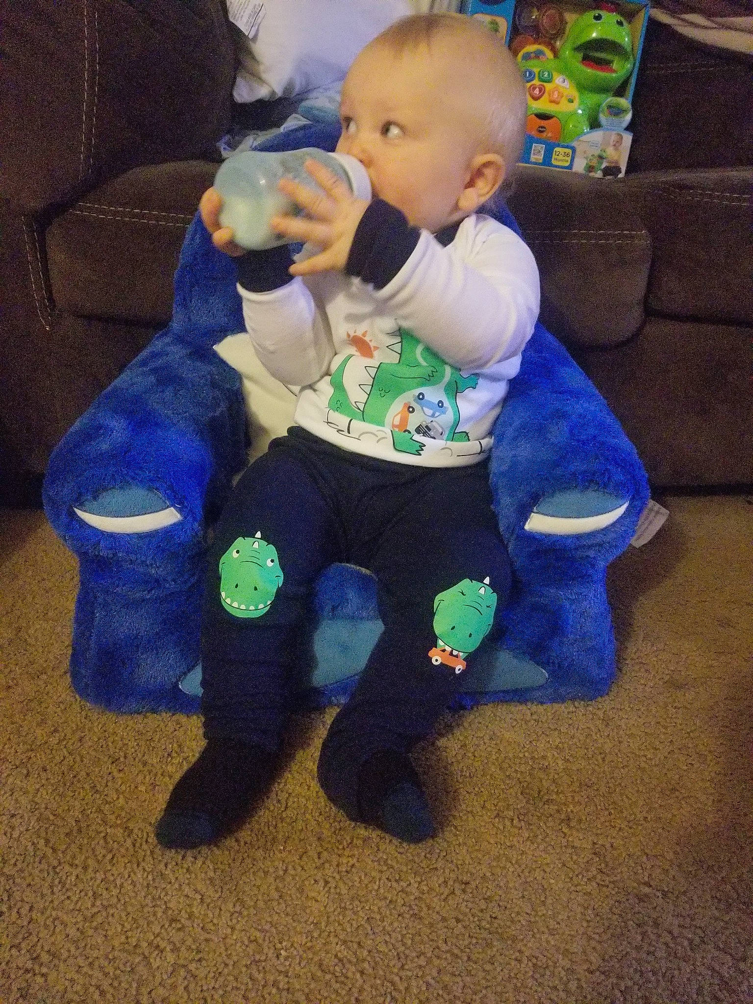 Colton joined the competition — help win amazing prizes! baby, child, head, interaction, person, play, sitting, toddler, toy