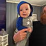 Oliver joined the competition — help win amazing prizes! adult, baby, beard, blue, child, clothing, curious, cute, decor, furniture, gray, hand, holding, hoodie, indoor, person, portrait, smile, star, wall