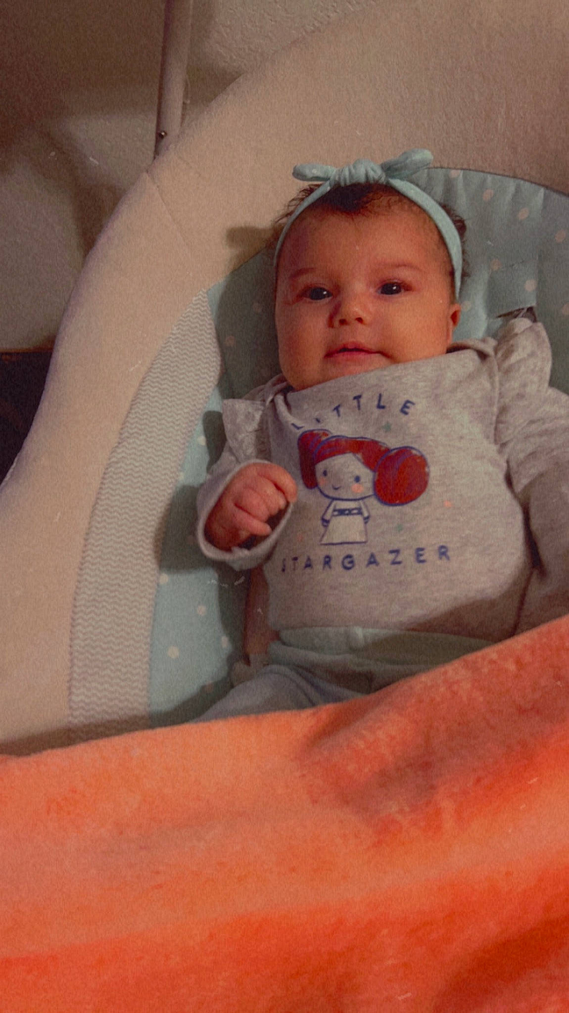 Anna is registered to the contest to win money with this photo: baby, baby_carriage, baby_in_car_seat, baby_products, baby_safety, baby_sleeping, baby_toddler_clothing, cheek, child, comfort, face, head, human_body, infant_bed, linens, mouth, person, sitting, sleeve, smile