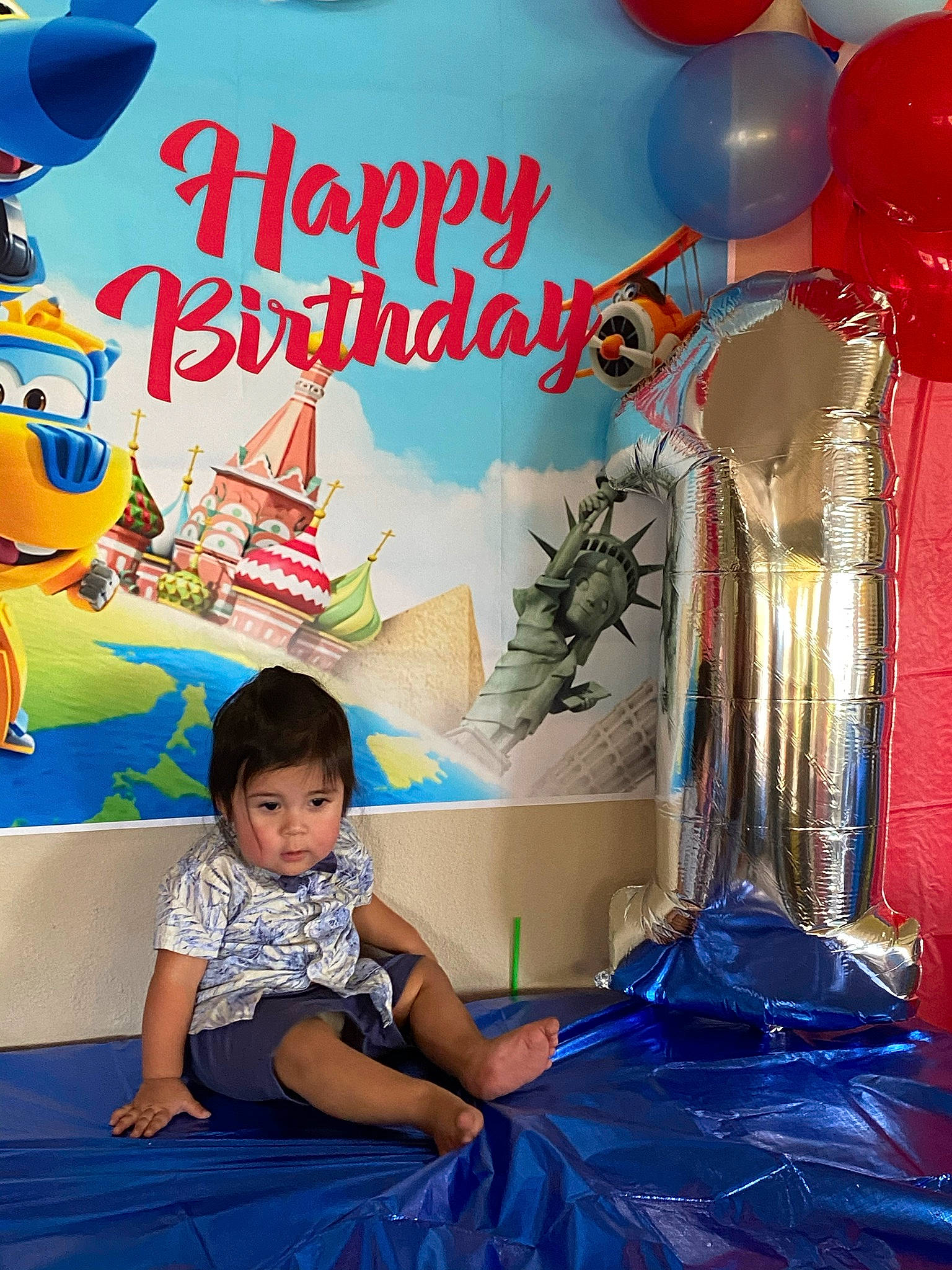 Gabe joined the competition — help win amazing prizes! aqua, azure, baby_toddler_clothing, balloon, blue, electric_blue, event, fun, happy, human, leisure, party_supply, people, person, photograph, recreation, snapshot, summer, t_shirt, toddler