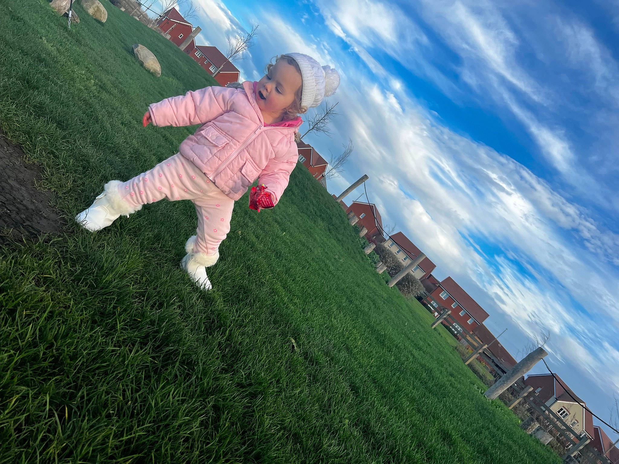 Iyla-rose joined the competition — help win amazing prizes! cloud, field, fun, grass, grassland, happy, landscape, lawn, leisure, meadow, meteorological_phenomenon, nature, pasture, people_in_nature, person, plant, recreation, sky, sunlight, toddler