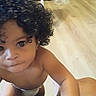 Jream joined the competition — help win amazing prizes! toddler, child, curly_hair, diaper, indoor, floor, baby, skin, person, young_child, cute, looking_up, close_up, bare_chest, curiosity, human, infant, small_child, portrait, expression