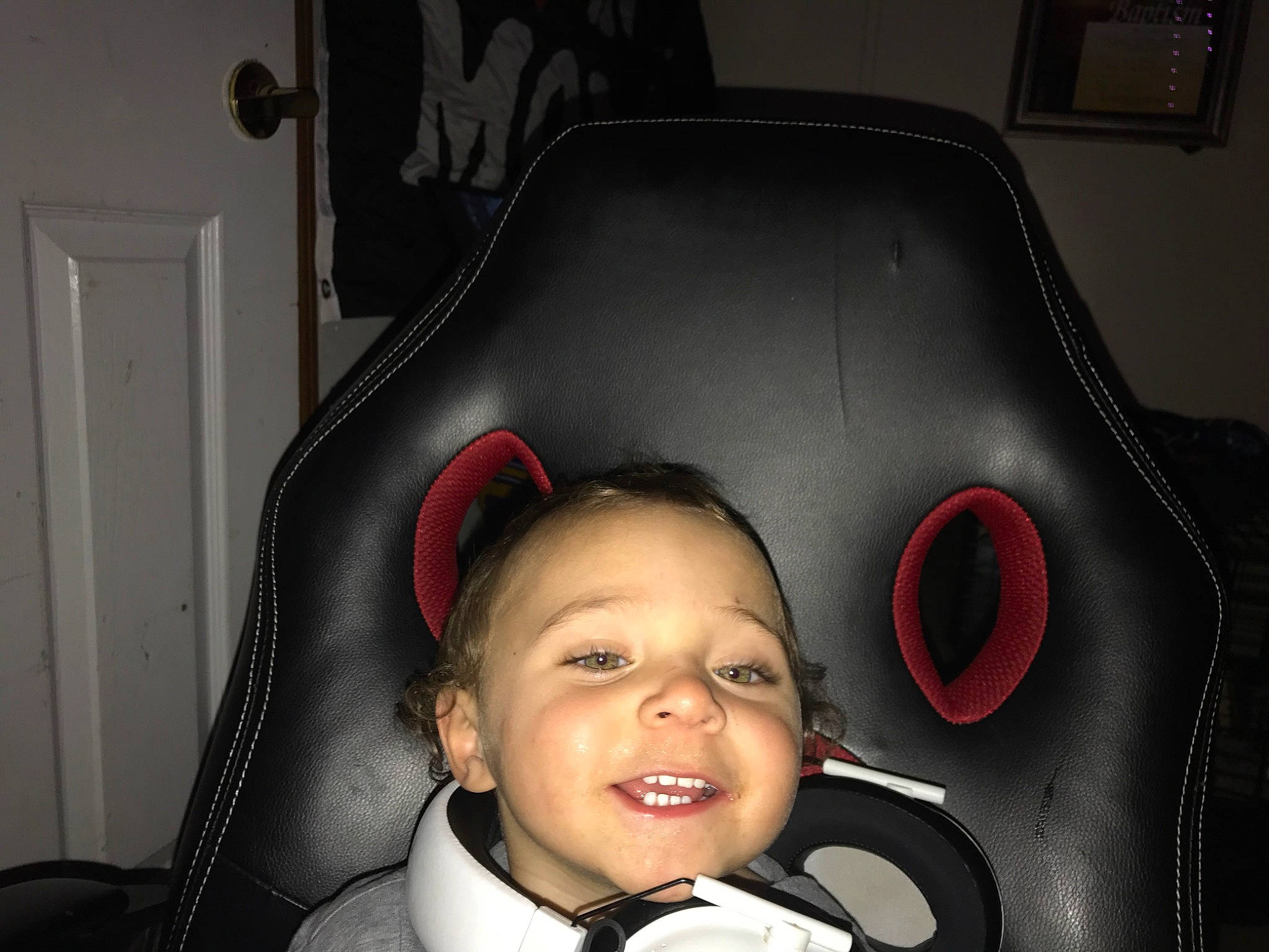 Braxtin joined the competition — help win amazing prizes! audio_equipment, automotive_design, automotive_lighting, baby, baby_toddler_clothing, black, black_hair, cheek, child, eye, eyebrow, flash_photography, fun, happy, head, mouth, nose, person, picture_frame, smile