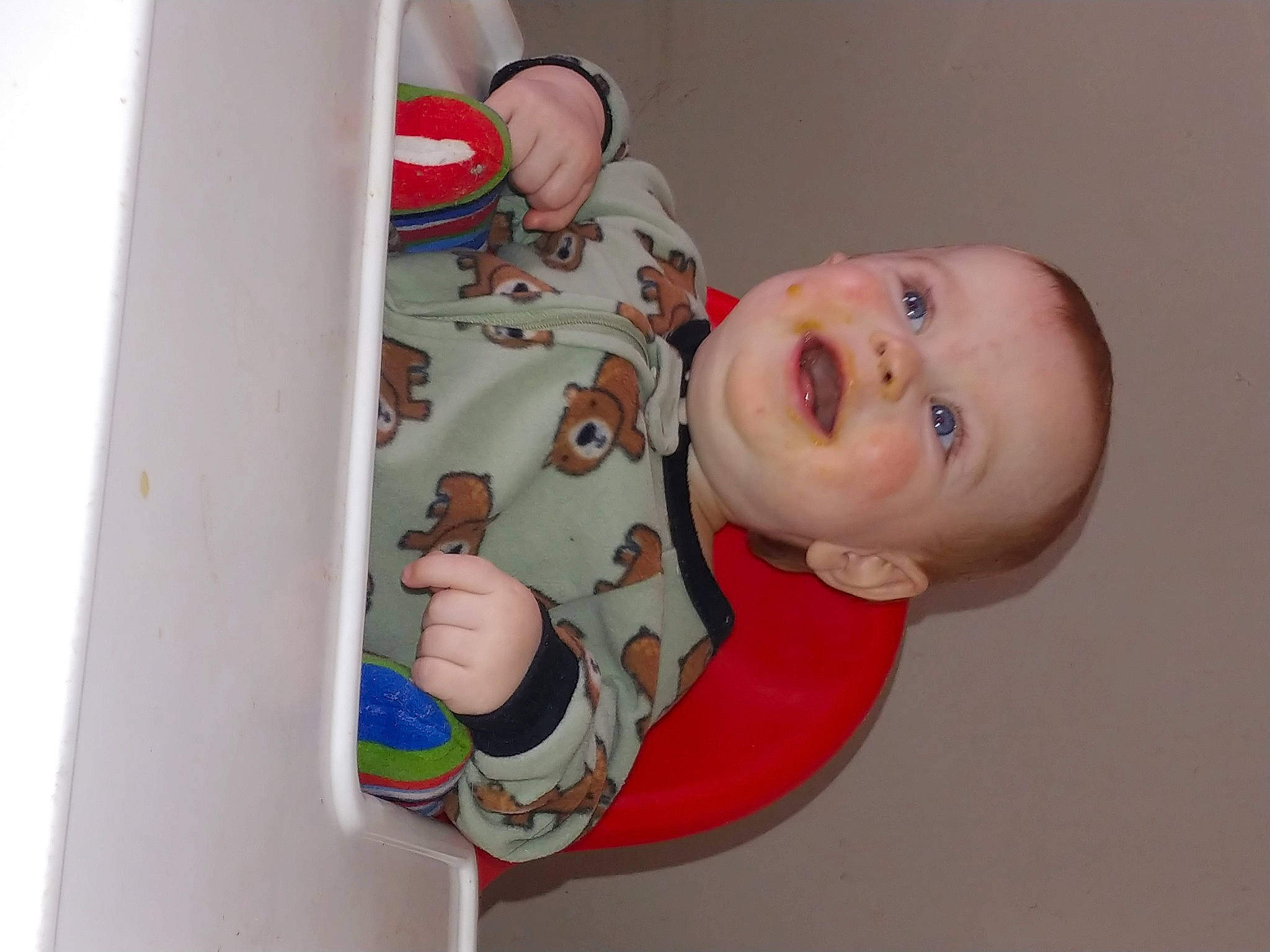 Brigham joined the competition — help win amazing prizes! baby, baby_food, baby_laughing, baby_products, baby_safety, baby_toddler_clothing, baby_toys, cheek, child, finger, flooring, fun, gesture, happy, nose, person, room, sleeve, smile, thumb