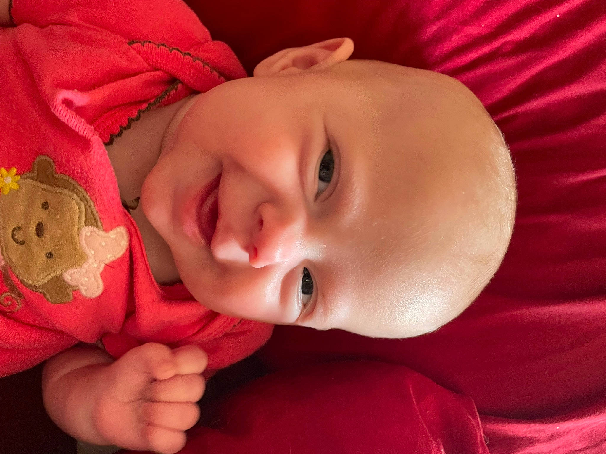 River joined the competition — help win amazing prizes! baby, baby_toddler_clothing, cheek, chin, comfort, eyebrow, finger, gesture, happy, headgear, iris, lip, mouth, neck, nose, person, pink, skin, sleeve, smile