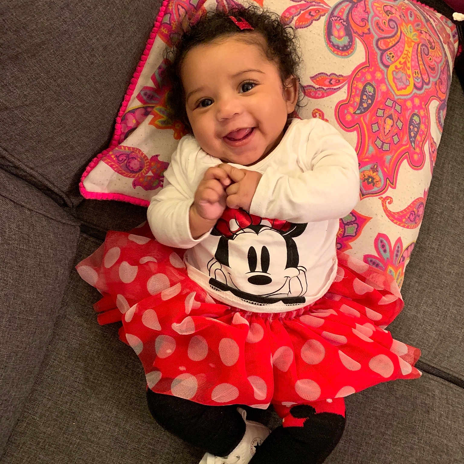 Lily a rejoint le concours — aidez-le/la à gagner de superbes lots ! baby, cheek, child, design, head, joy, lip, pattern, person, pink, skin, smile, toddler