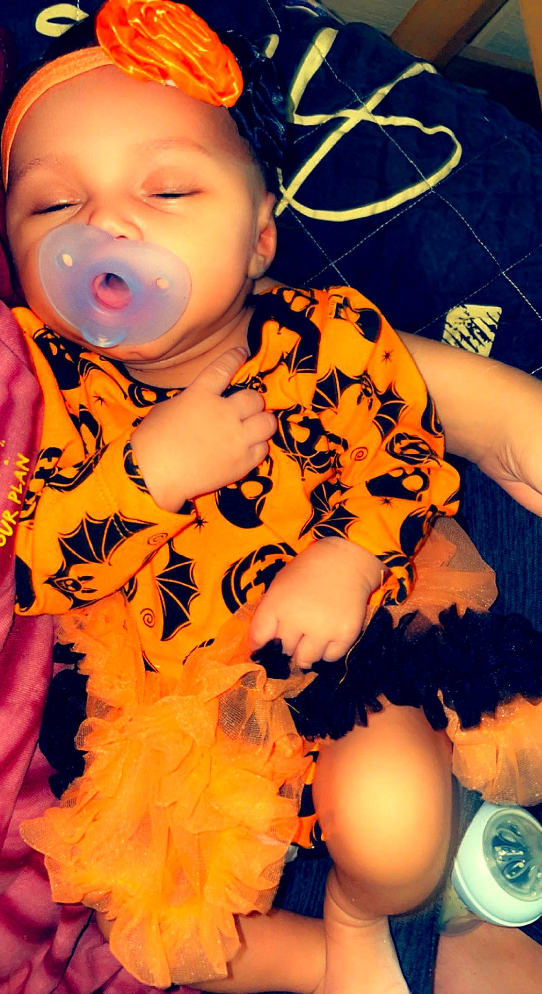 Izzy joined the competition — help win amazing prizes! baby, baby_toddler_clothing, child, event, eye, finger, flash_photography, font, fun, happy, headwear, human, human_body, light, orange, pattern, person, sleeve, t_shirt, toddler