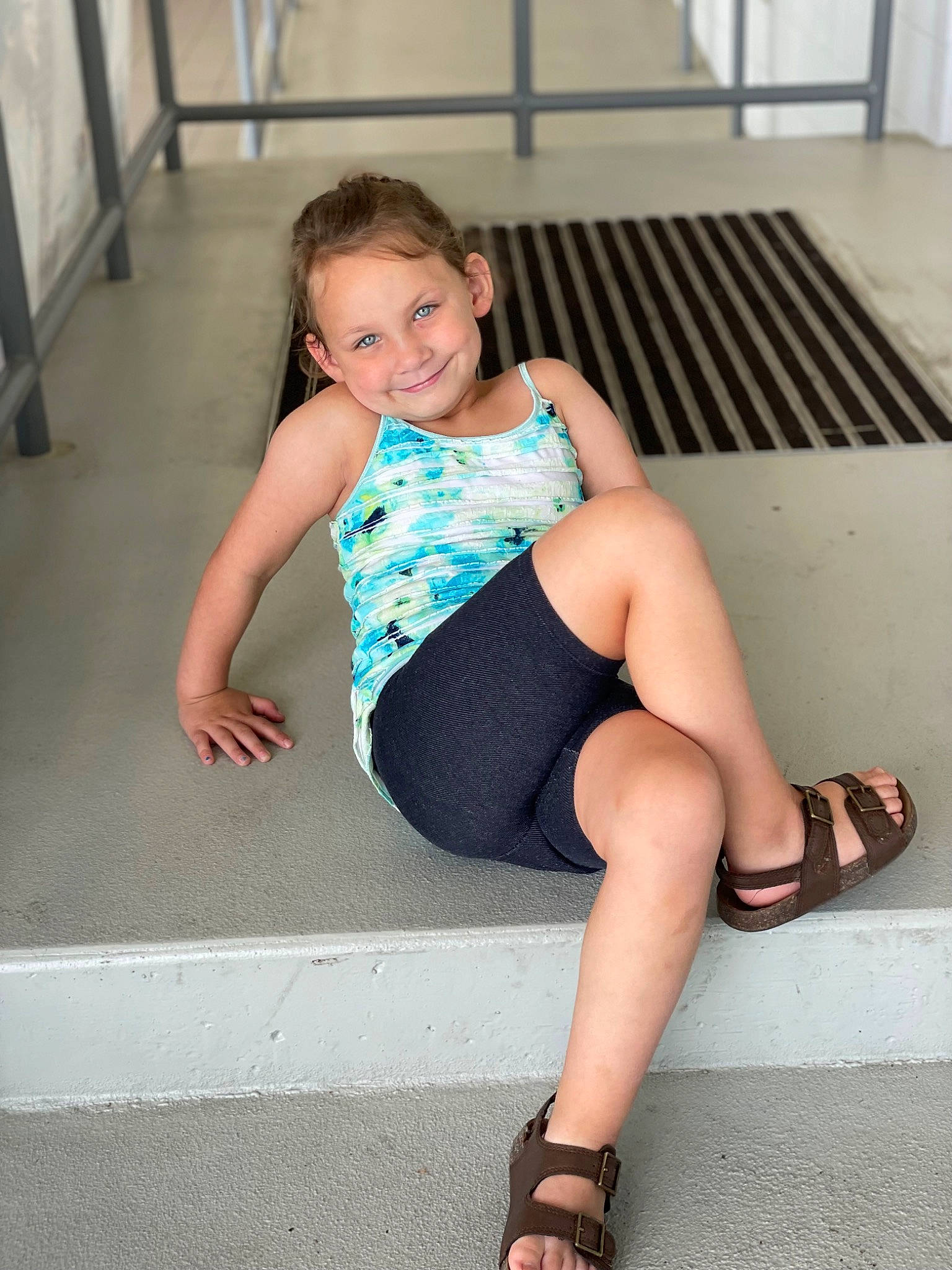 Everleigh joined the competition — help win amazing prizes! barefoot, black_hair, calf, face, flash_photography, foot, footwear, joint, joy, knee, leg, person, sandal, shoe, shoulder, smile, sneakers, sportswear, standing, t_shirt