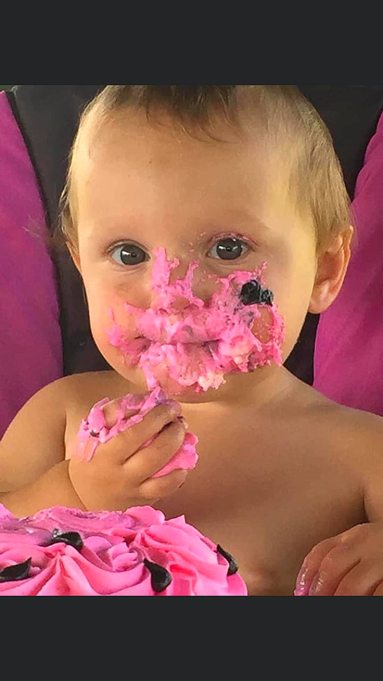 Everleigh joined the competition — help win amazing prizes! baby, cheek, child, close_up, ear, eye, eyelash, face, flesh, head, lip, mouth, neck, nose, person, petal, photography, pink, skin, throat