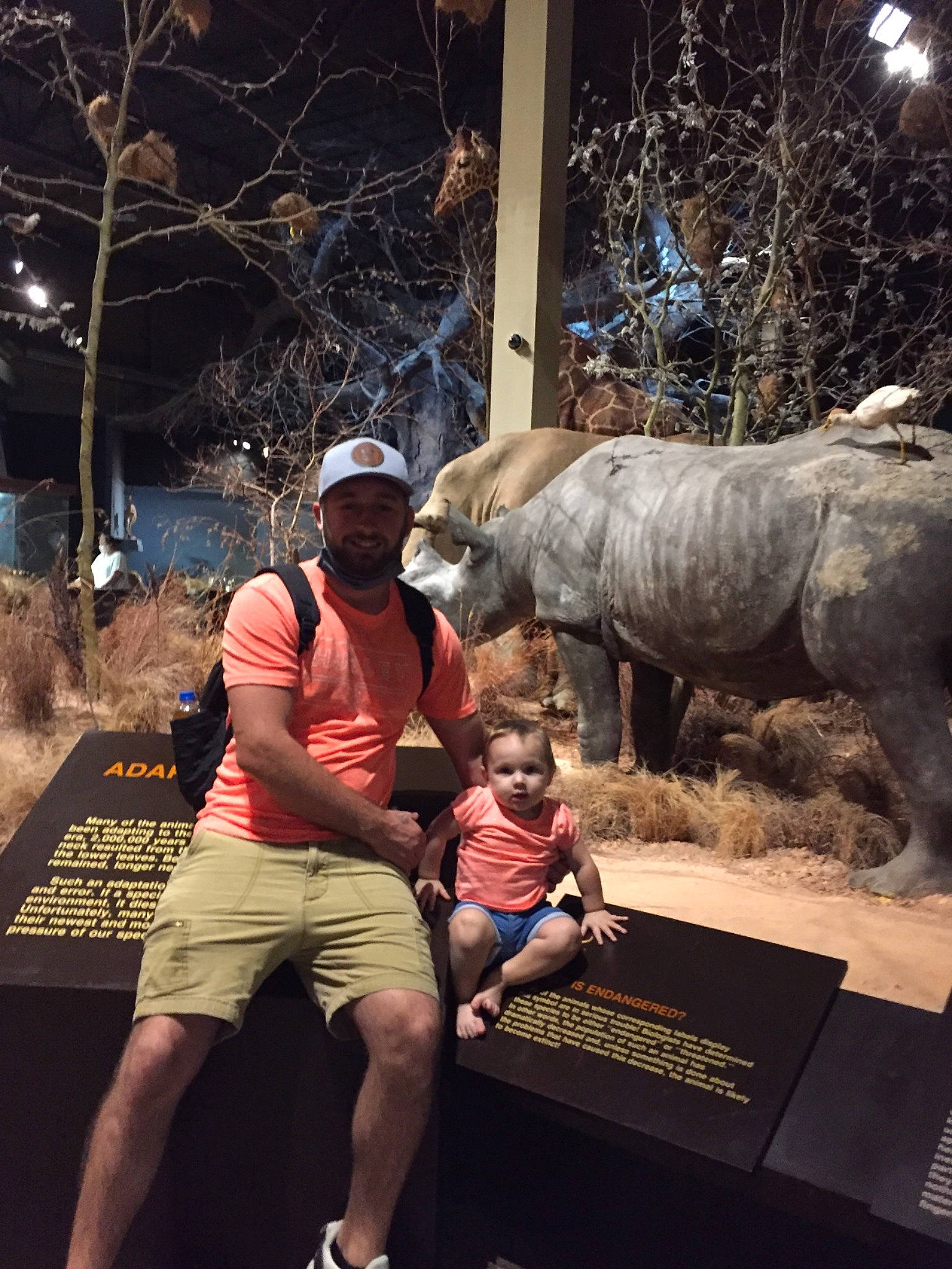 Everleigh joined the competition — help win amazing prizes! dinosaur, headwear, joy, organism, person, photography, plant, rhinoceros, sculpture, statue, tourism, tourist_attraction, tree, vacation, working_animal, world, zoo