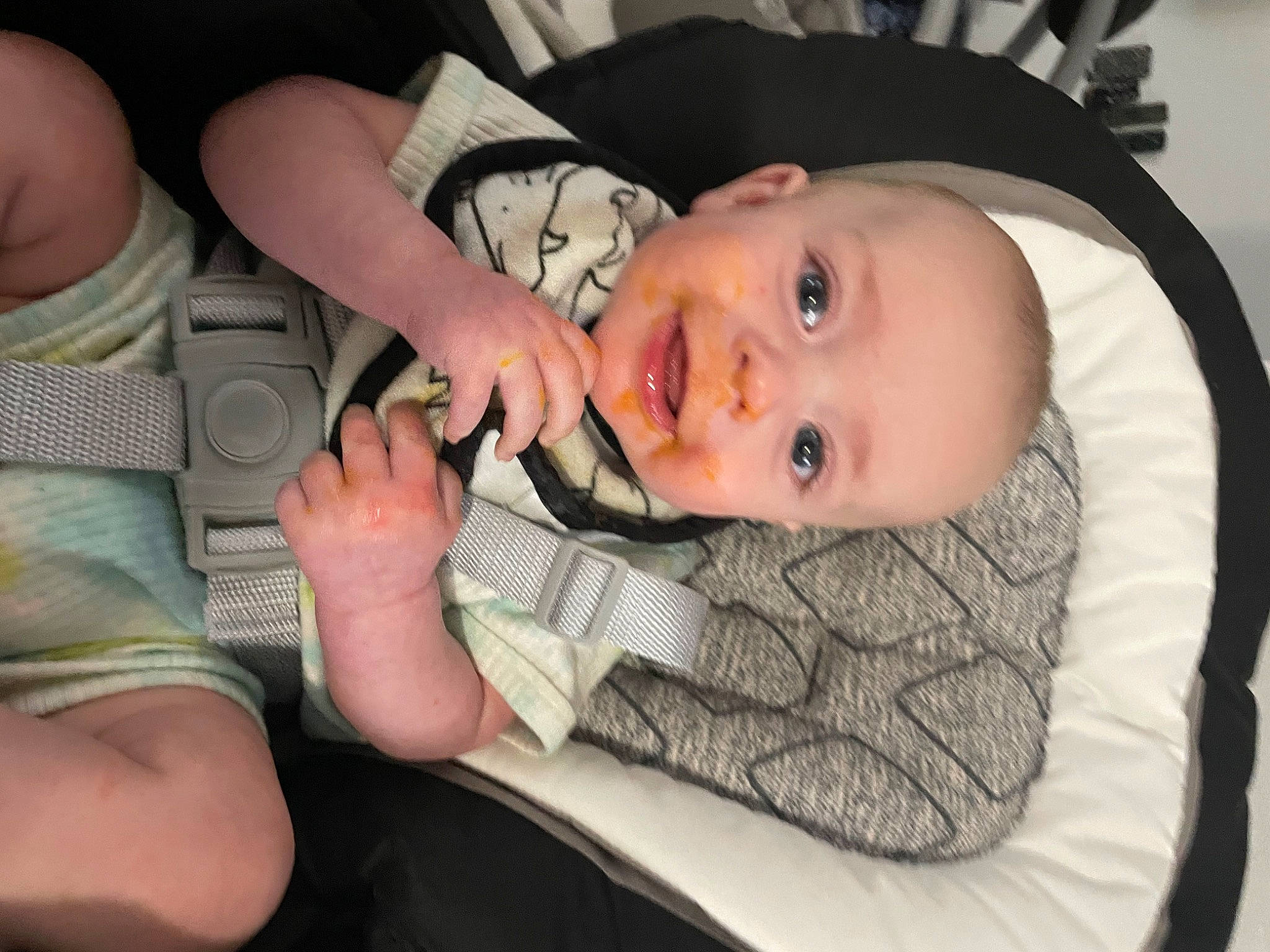 Cole joined the competition — help win amazing prizes! baby, baby_products, baby_toddler_clothing, cheek, child, comfort, eyebrow, eyelash, finger, gesture, happy, iris, lip, mouth, nail, nose, person, skin, smile, thumb