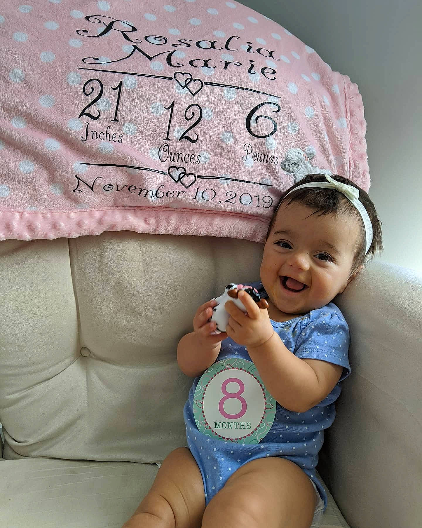 Rosalia joined the competition — help win amazing prizes! baby, baby_products, baby_toddler_clothing, child, hand, headgear, joy, person, pillow, pink, product, skin, toddler