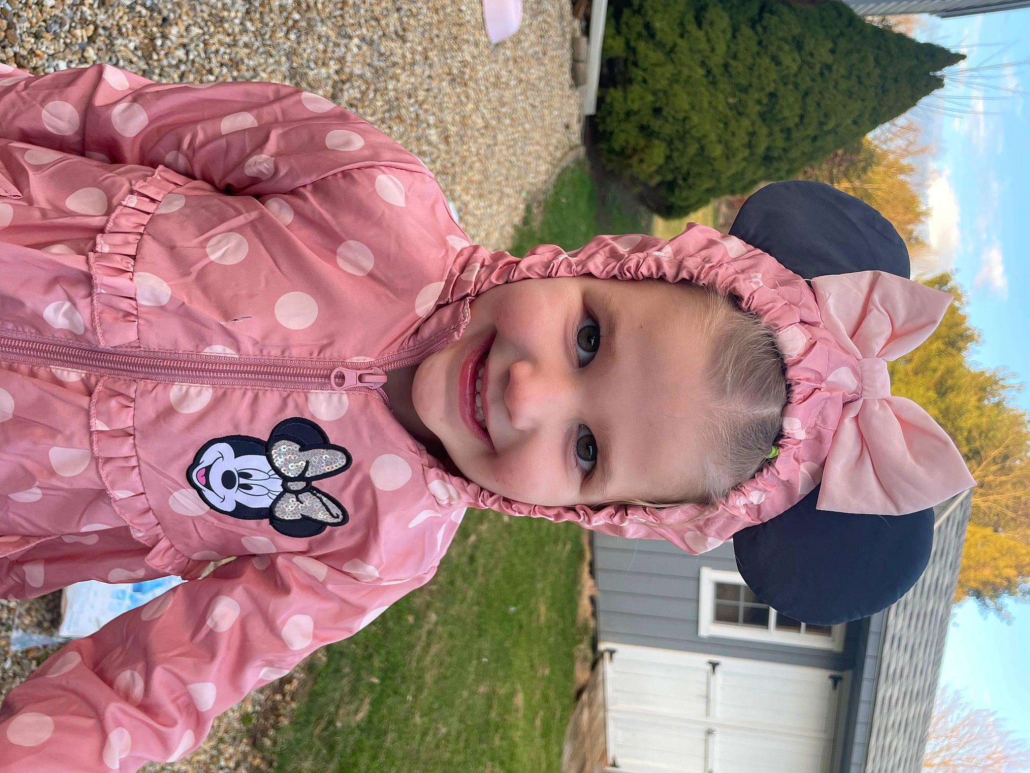 Riley joined the competition — help win amazing prizes! botany, child, fashion_accessory, fun, grass, green, happy, hat, house, joy, leisure, magenta, pattern, person, pink, plant, sky, smile, textile, toddler