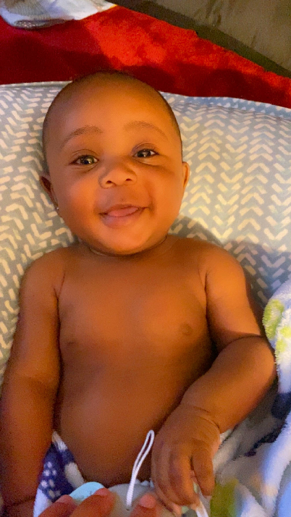 River joined the competition — help win amazing prizes! baby, cheek, chest, chin, eye, eyebrow, finger, forehead, hairstyle, happy, head, human_body, iris, lip, mouth, muscle, nose, person, skin, smile