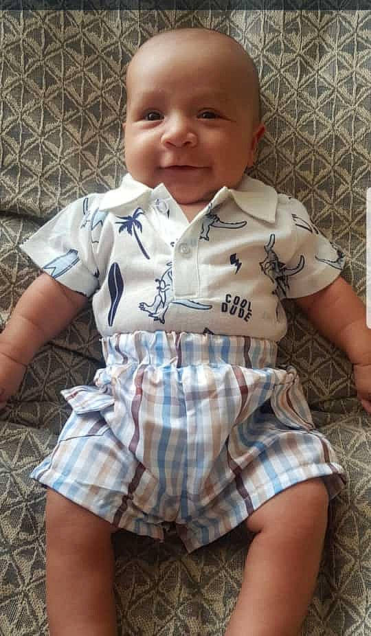 Athan joined the competition — help win amazing prizes! baby, baby_toddler_clothing, cheek, chin, collar, eye, happy, head, iris, neck, nose, pattern, person, plaid, skin, sleeve, smile, standing, tartan, textile