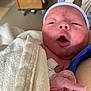 Charles joined the competition — help win amazing prizes! newborn, baby, infant, hospital, blanket, hat, hand, wristband, skin, face, closeup, person, bed, medical, comfort, sleepy, cute, newborn_baby, hospital_room, resting