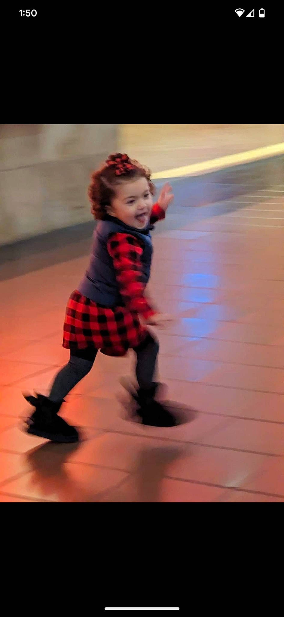 Paisley joined the competition — help win amazing prizes! boot, child_model, entertainment, event, fashion_design, flash_photography, flooring, fun, happy, pattern, performance, performance_art, performing_arts, person, plaid, recreation, sandal, shadow, smile, tartan