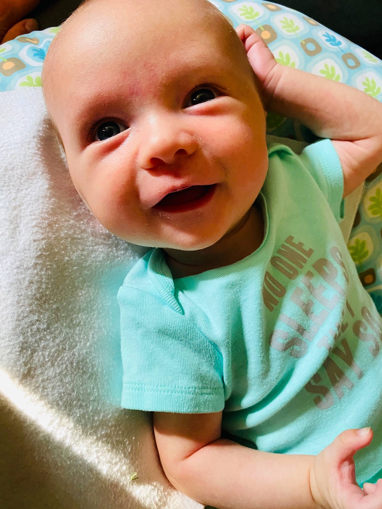 Nolan joined the competition — help win amazing prizes! baby, baby_laughing, baby_toddler_clothing, cheek, child, chin, eye, eyebrow, finger, grass, green, happy, iris, mouth, nose, person, skin, sleeve, smile, toddler