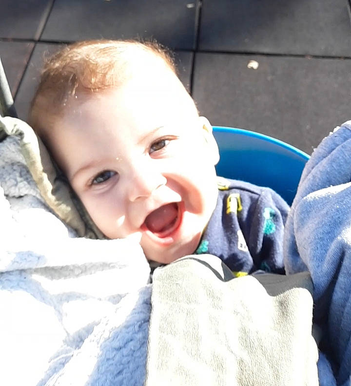 Loki Jay is registered to the contest to win money with this photo: baby, cheek, child, chin, cool, face, facial_expression, head, jaw, laugh, mouth, nose, person, smile, toddler