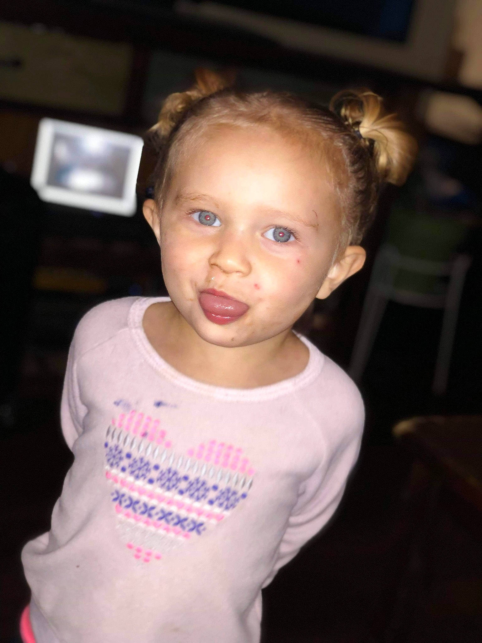 Clara-jo joined the competition — help win amazing prizes! cheek, child, chin, ear, face, forehead, fun, head, lip, neck, person, pink, skin, smile, t_shirt, toddler, vacation