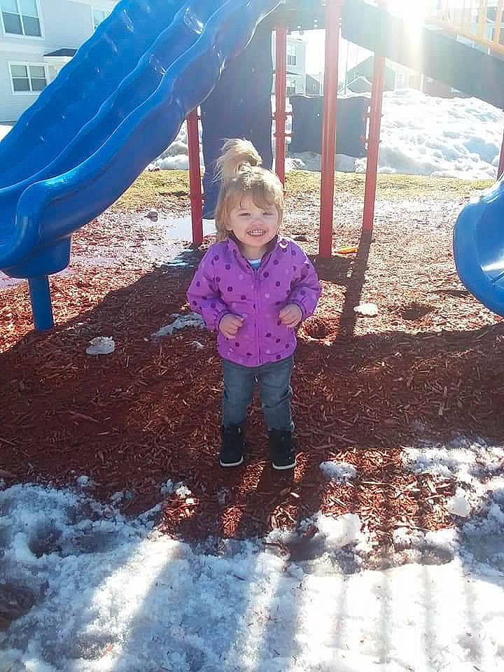 Skylah joined the competition — help win amazing prizes! child, day, fun, girl, joy, leisure, outdoor_play_equipment, person, play, playground, public_space, recreation, snow, toddler, vacation, water, winter