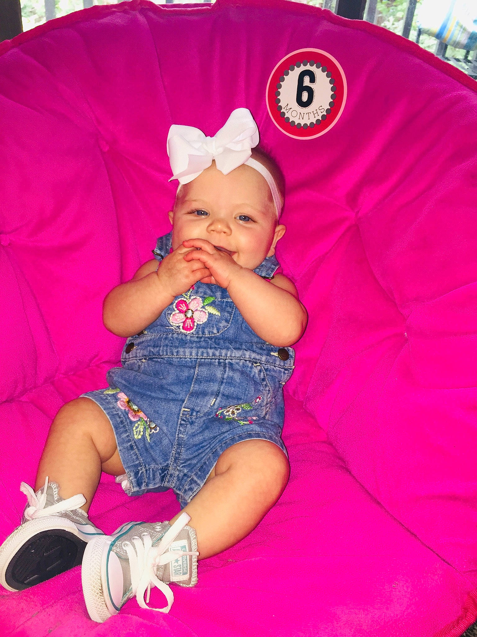 Aubreigh is registered to the contest to win money with this photo: baby, baby_products, child, magenta, person, pink, product, purple, toddler