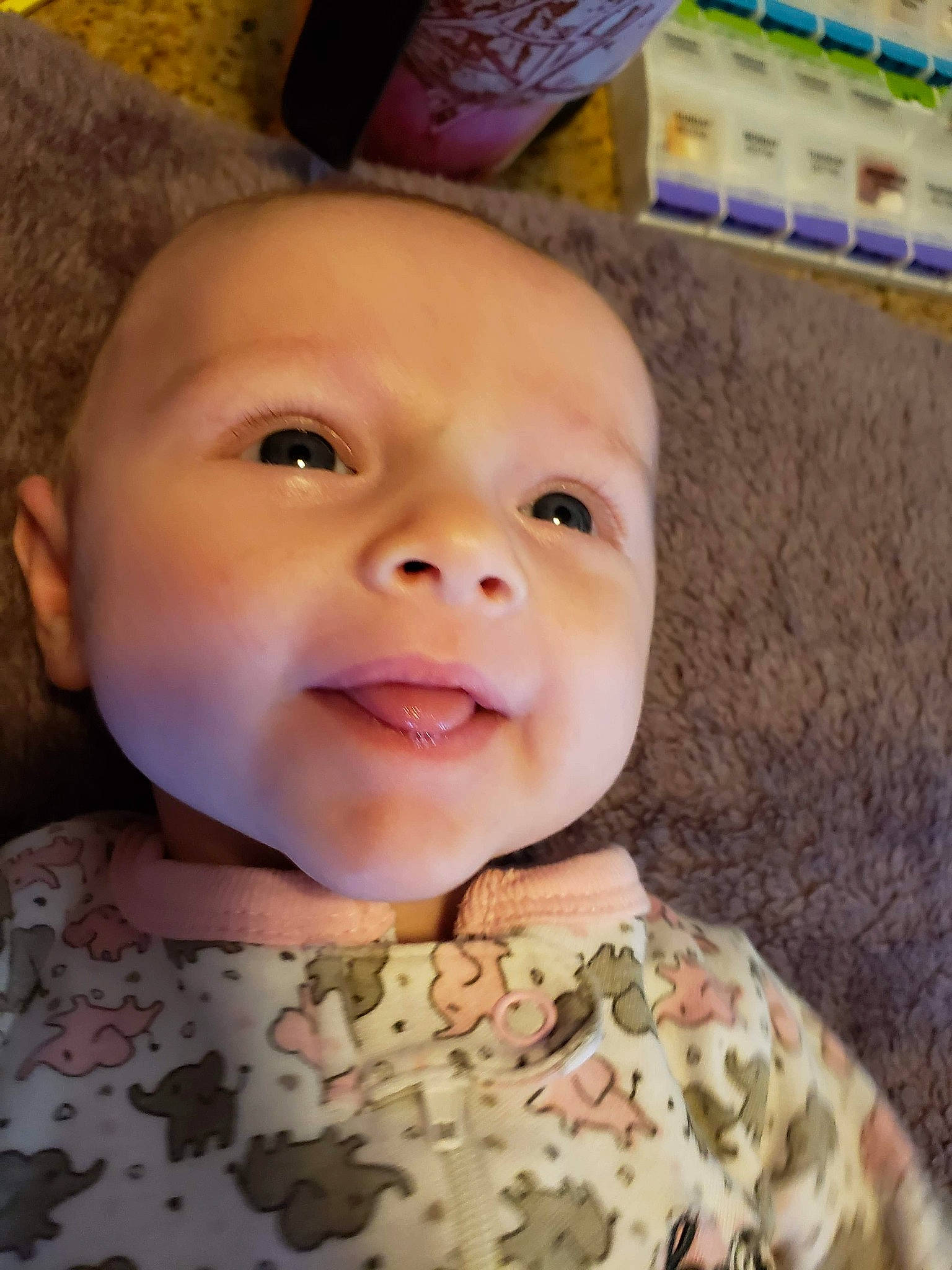 Evelynn joined the competition — help win amazing prizes! baby, cheek, child, chin, close_up, ear, eye, eyebrow, face, facial_expression, forehead, head, iris, lip, mouth, nose, person, skin, smile, toddler