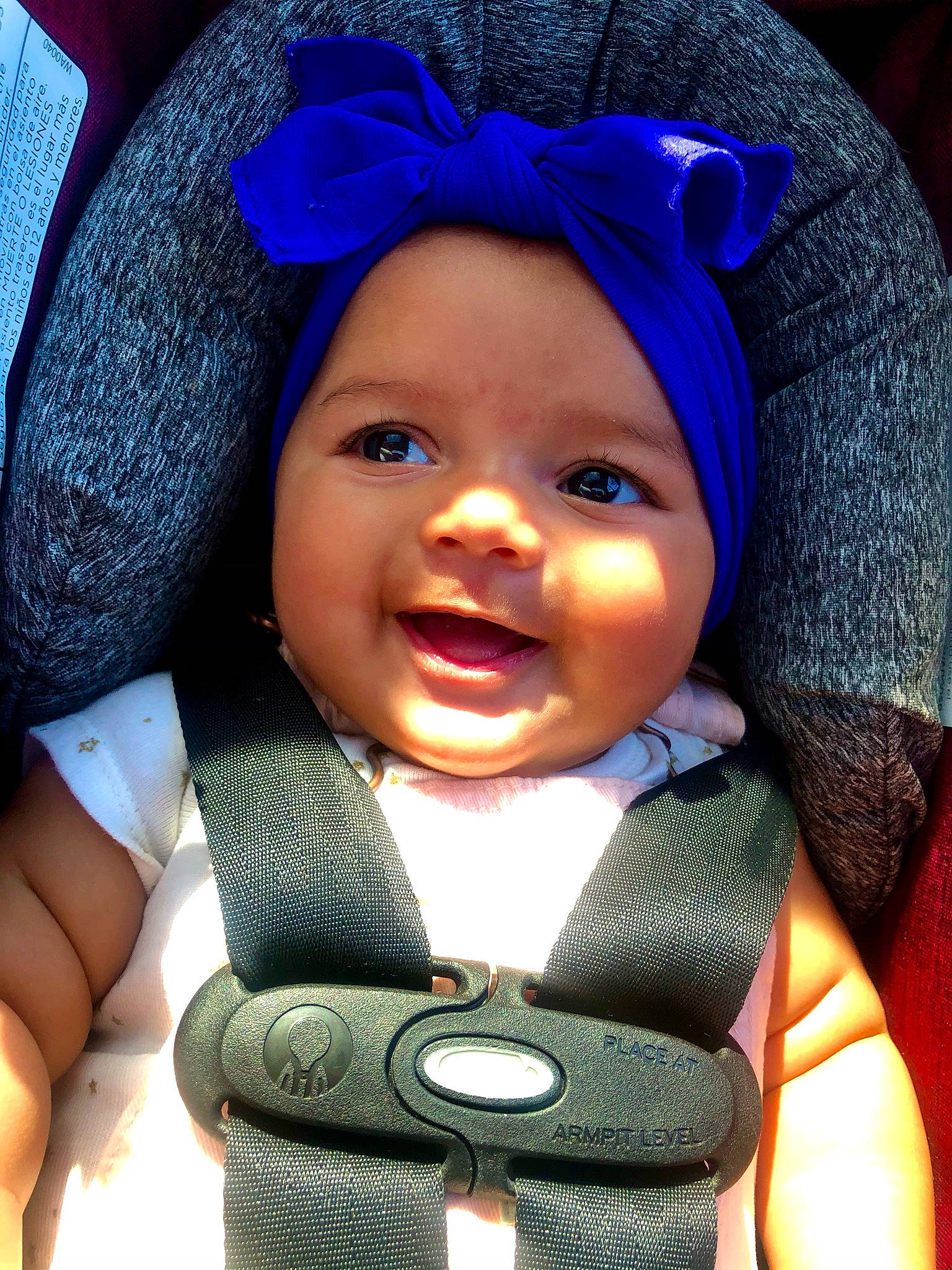 Lyanna joined the competition — help win amazing prizes! blue, cap, cool, costume_hat, eye, eyebrow, fun, happy, hat, headgear, headwear, outerwear, person, pink, product, purple, skin, smile, sun_hat, textile