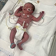 Lilah is registered to the contest to win money with this photo: newborn, baby, hospital, incubator, medical_equipment, diaper, sensor, wire, monitoring, sleeping, infant, patient, healthcare, bed, tubes, bandage, skin, cute, child, fragile