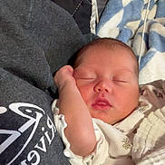 Ellie is registered to the contest to win money with this photo: newborn, baby, sleeping, blanket, person, hoodie, face, hand, cozy, resting, closeup, indoor, soft, peaceful, infant, clothing, bed, comfort, child, portrait