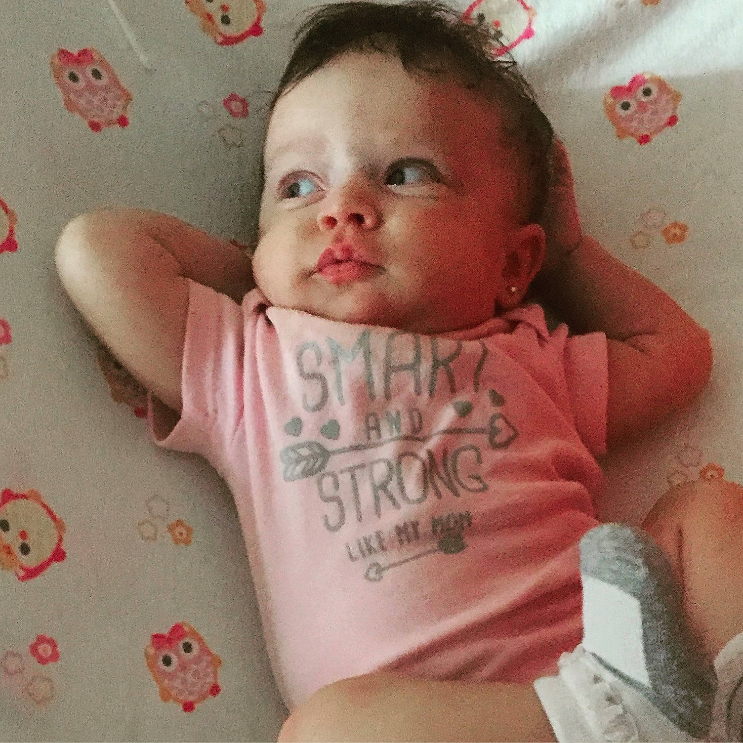 Natasha is registered to the contest to win money with this photo: arm, cheek, child, chin, ear, eye, finger, forehead, girl, hand, head, infant, joint, lip, mouth, neck, nose, person, pink, skin