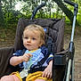 Aleks a rejoint le concours — aidez-le/la à gagner de superbes lots ! toddler, child, stroller, outdoor, nature, trees, greenery, pacifier, baby_clothes, yellow_shorts, blue_shirt, socks, shoes, person, infant, baby, daylight, forest, baby_toy, cute
