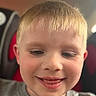 Owyn joined the competition — help win amazing prizes! child, blonde_hair, smiling, tongue_out, close_up, face, happy, young, portrait, casual_clothing, indoor, skin, head, person, cute, playful, childhood, expression, cheeks, light